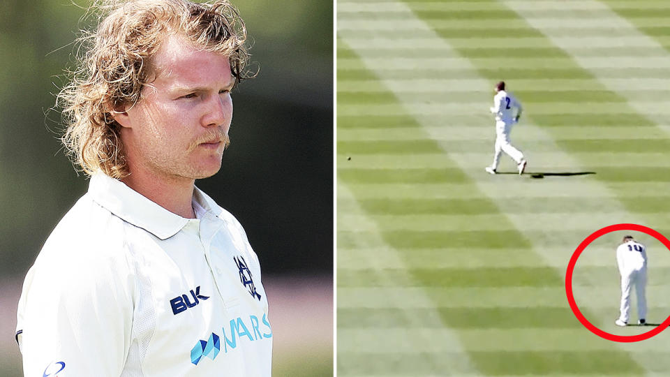 Will Pucovski, pictured here in the field on the final day of Victoria's Sheffield Shield clash with South Australia.