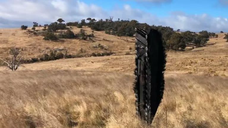El raro hallazgo de restos de una cápsula de SpaceX en una granja de Australia.