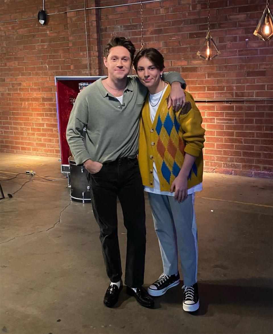 "The Voice" celebrity coach Niall Horan, left, and 15-year-old Montgomery singer Ryley Tate Wilson.