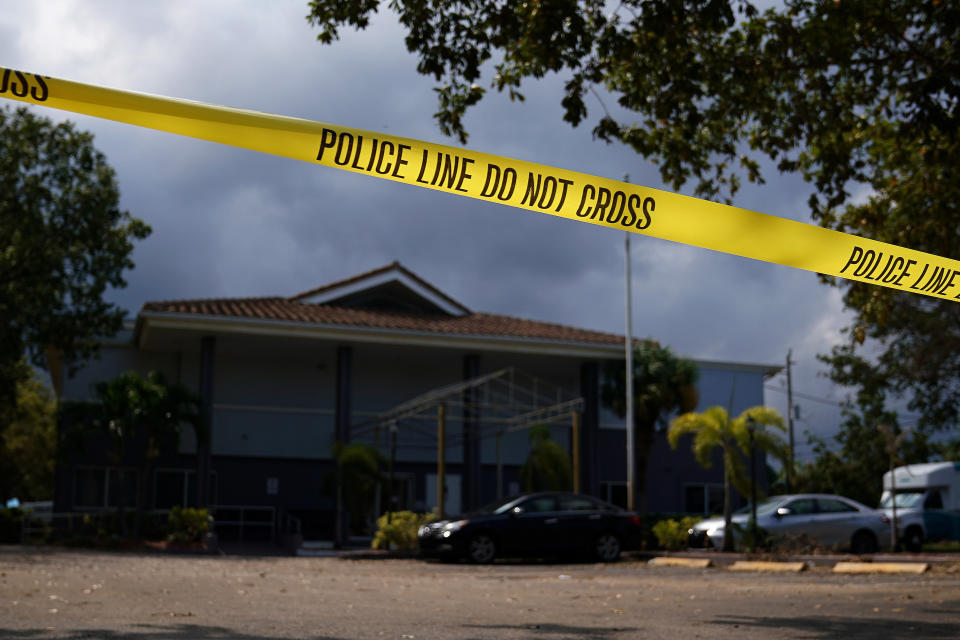 Police tape surrounds the Rehabilitation Center at Hollywood Hills in Hollywood, Florida, Sept. 13, 2017. (Photo: Carlo Allegri / Reuters)