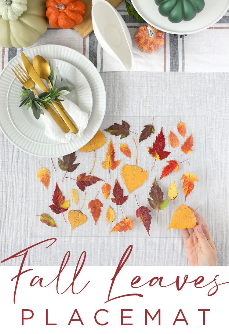 fall crafts for kids fall leaves placemat