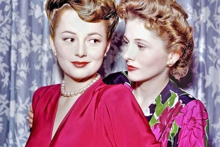 Olivia de Havilland y su hermana Joan Fontaine, una enemistad que surgió desde niñas y que sus padres fomentaron 