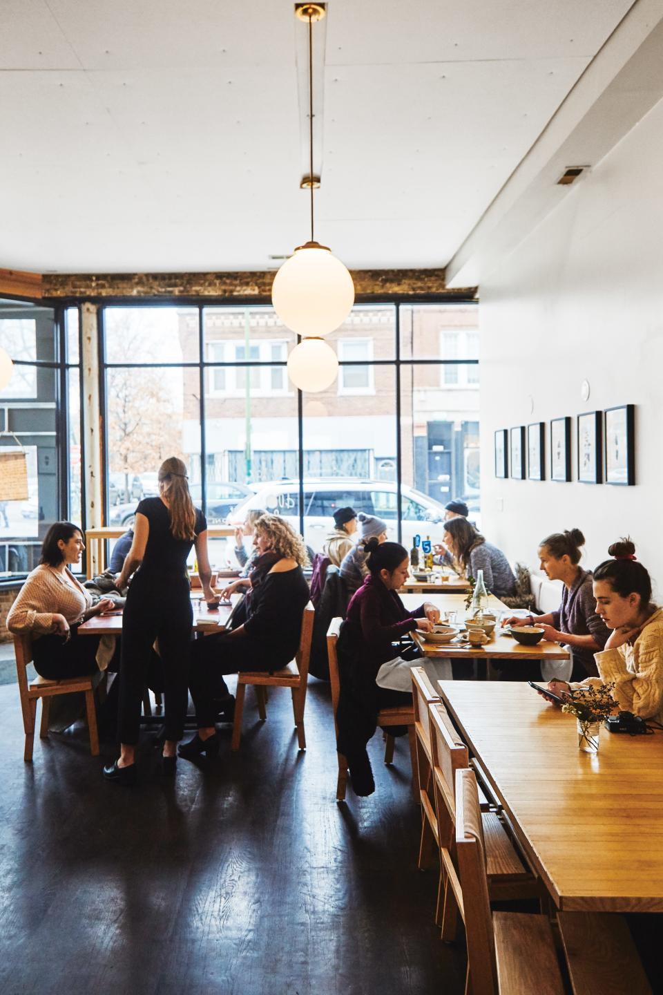 The sunny scene at Cellar Door's lunch rush.