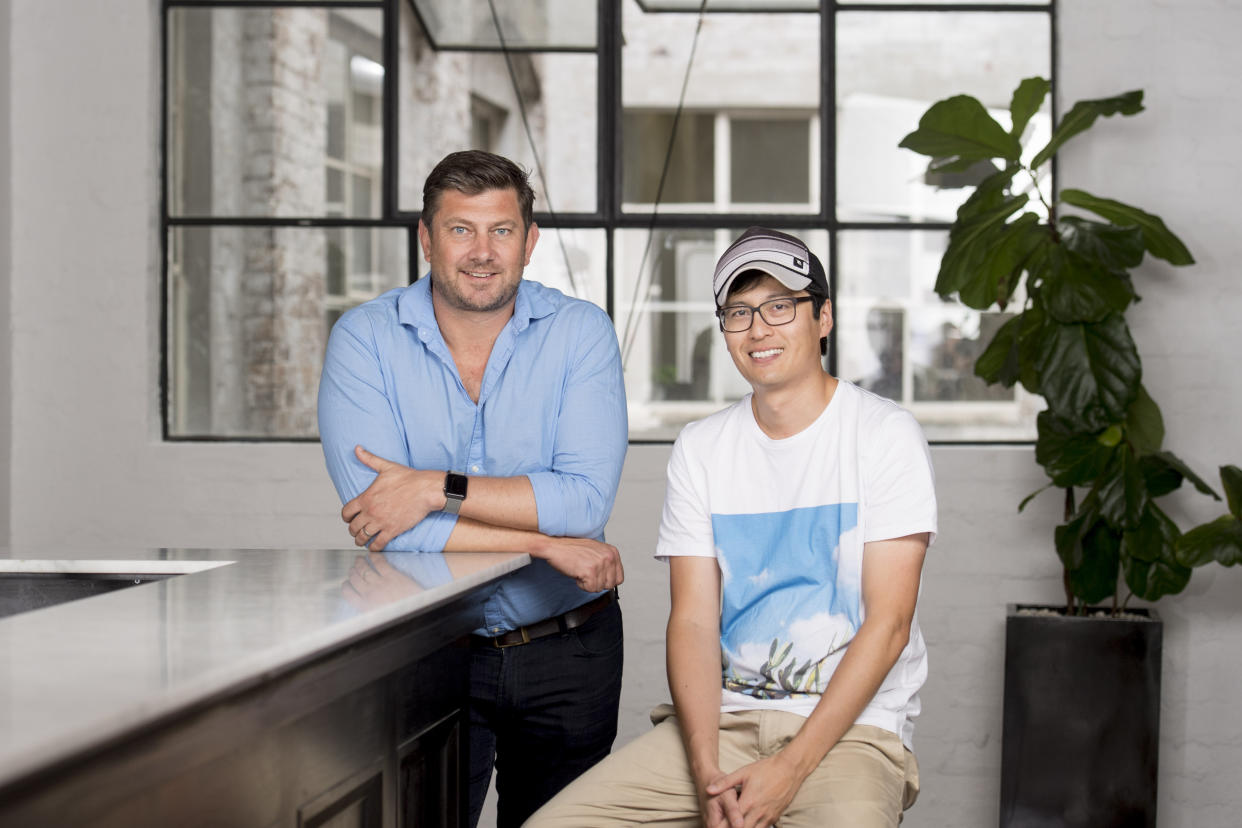 A photo of Employment Hero co-founders Ben Thompson and Dave Tong