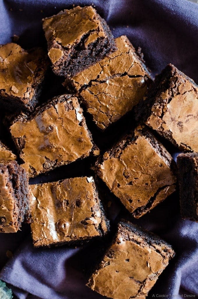 Chai spiced brownie squares.