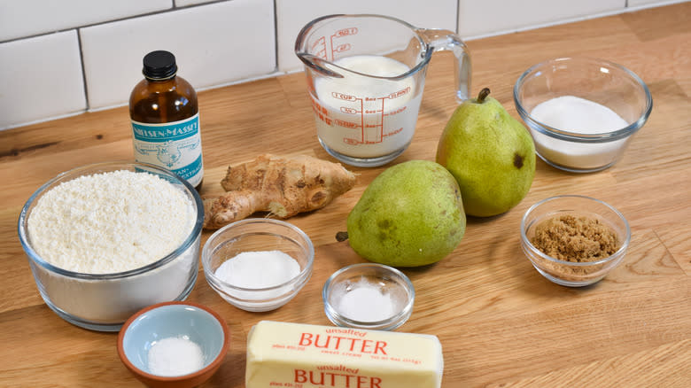 ingredients scones buttermilk pear ginger