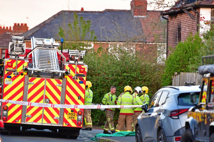 Cheshire Fire and Rescue Service on the scene of the fire
