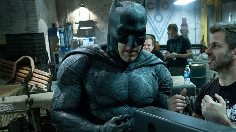 Ben Affleck junto a Zack Snyder, director de Batman vs. Superman