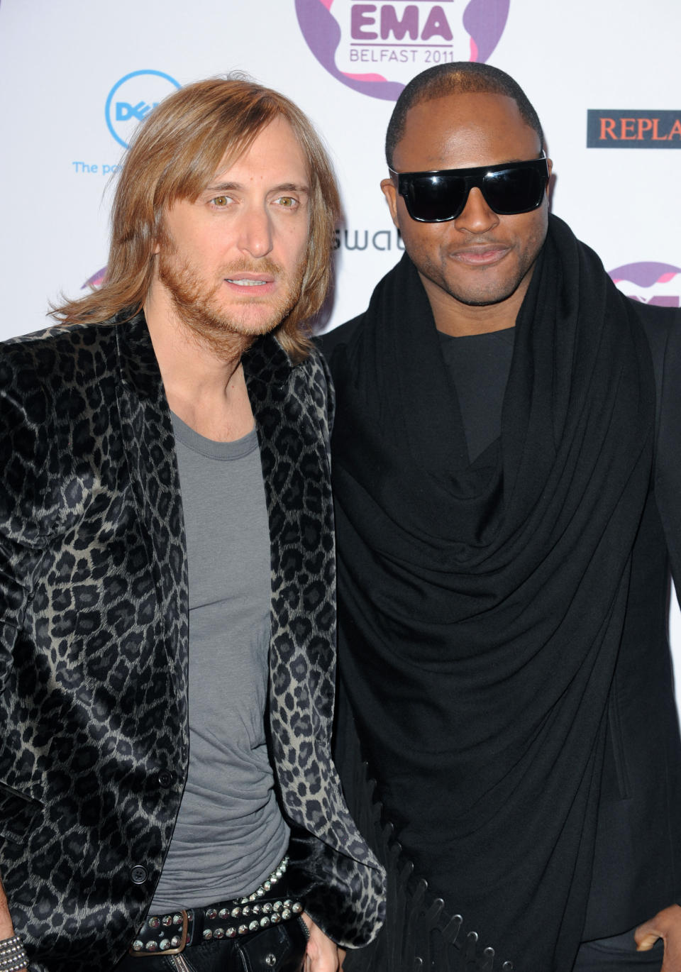 Taio Cruz and David Guetta at The MTV European Music Awards 2011, The Odyssey Arena, Belfast.