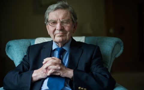 Richard Baker at home in Oxfordshire in 2014 - Credit: David Rose for the Telegraph