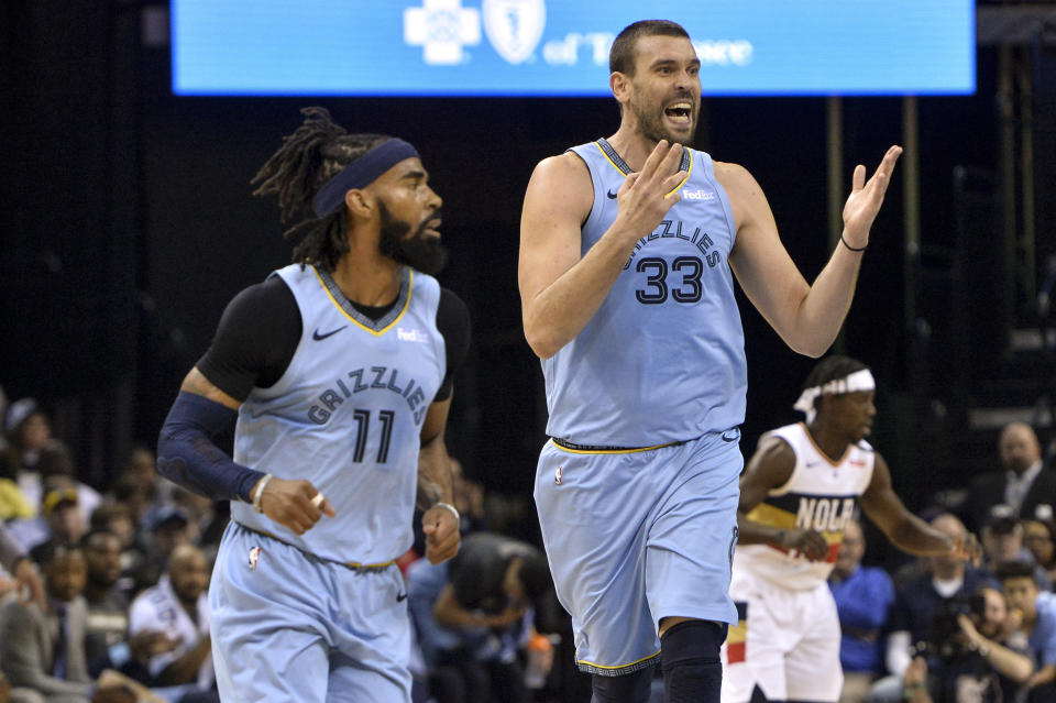 Marc Gasol said he doesn’t understand why the Grizzlies would want to trade Mike Conley. (AP/Brandon Dill)