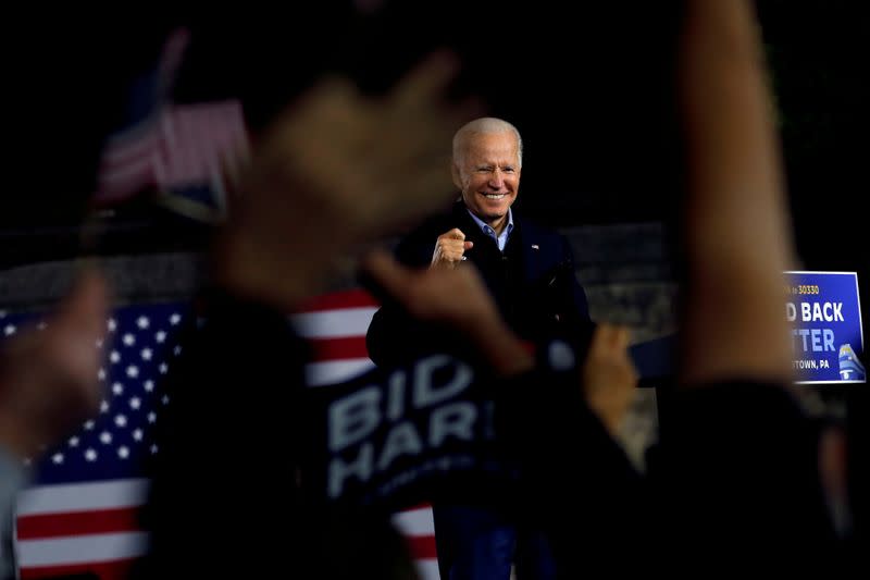 FILE PHOTO: U.S. Democratic presidential candidate and former Vice President Joe Biden campaigns in Johnstown