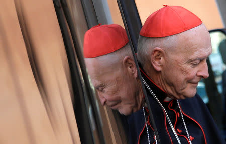 FILE PHOTO - U.S. Cardinal Theodore Edgar McCarrick arrives for a meeting at the Synod Hall in the Vatican March 4, 2013. REUTERS/Max Rossi