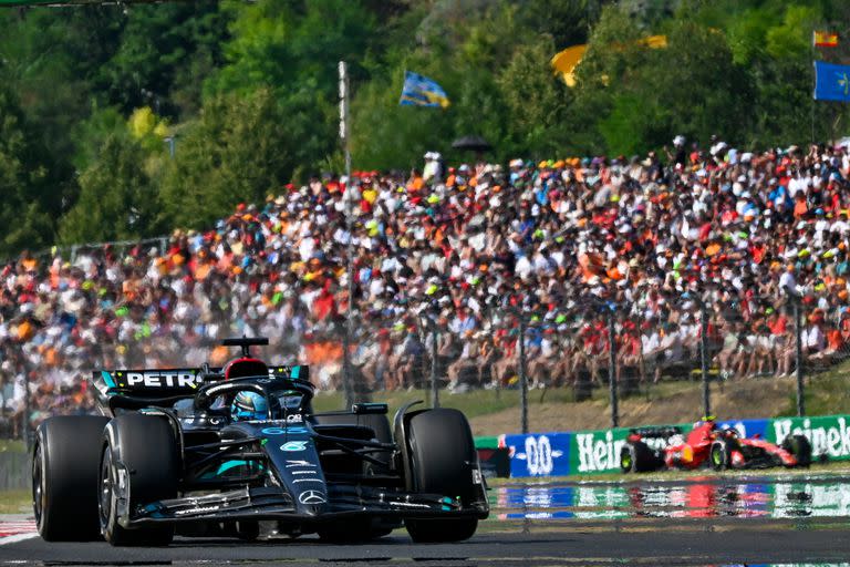 George Russell durante el Gran Premio de Hungría