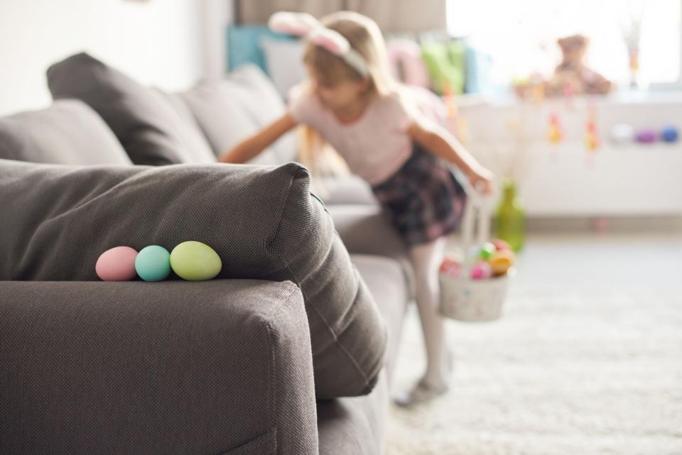 This Clever Indoor Easter Idea Combines an Egg Hunt With Charades