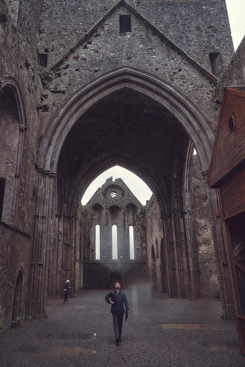 Exploring the ruins at the Rock of Cashel.