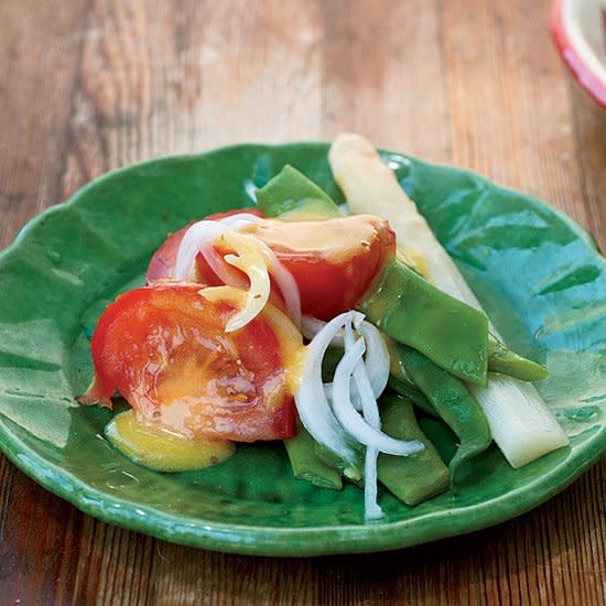 White Asparagus Salad with Creamy Tomato Dressing