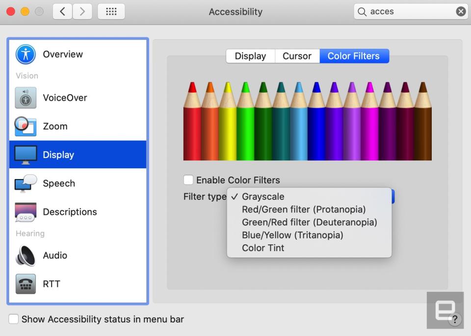 Accessibility in macOS Catalina