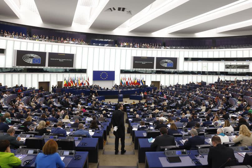 MEPs in the plenary session of the European Parliament in Strasbourg, October 2023