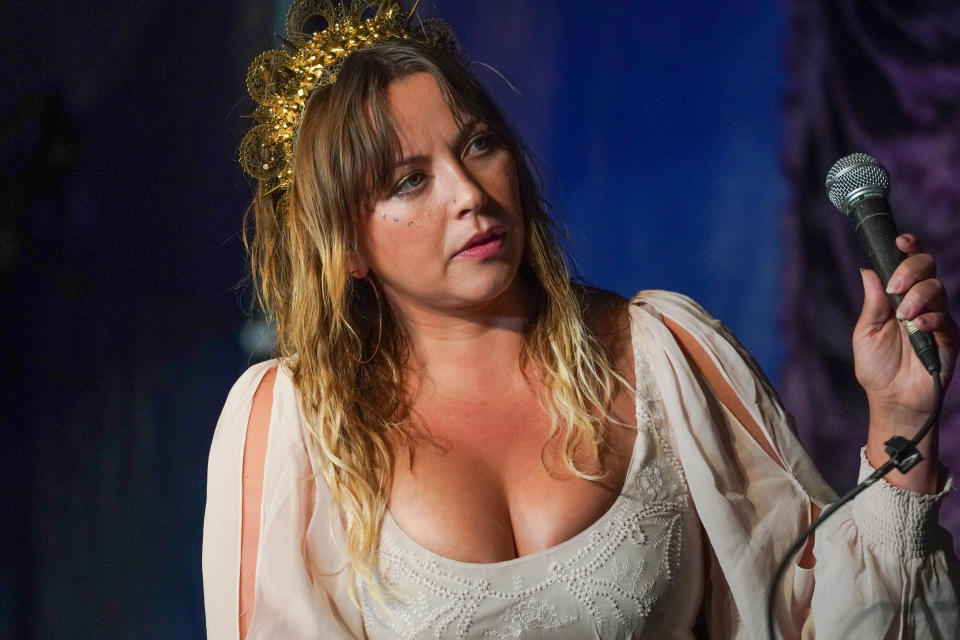 Charlotte Church in conversation in the Babbling Tongues tent at the 2017 Green Man Festival in Glanusk Park, Brecon Beacons, Wales. Photo date: Friday, August 18, 2017. Photo credit should read: Richard Gray/EMPICS Entertainment