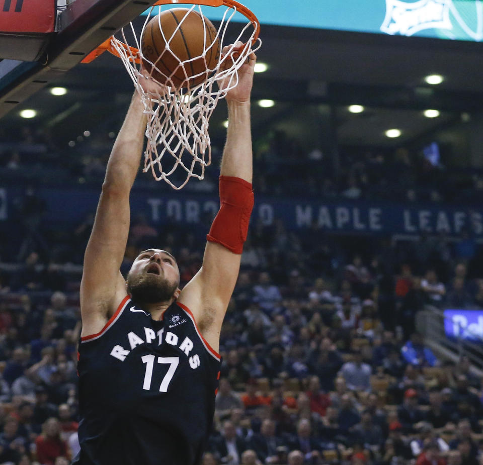 Ain’t no party like a slam dunk party. Just ask Jonas Valanciunas.