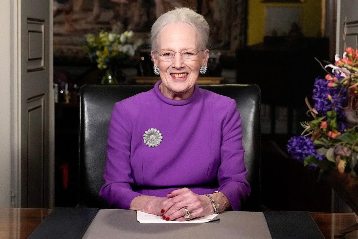 Queen Margrethe II of Denmark gives a New Year's speech