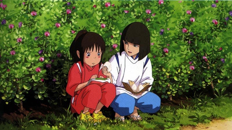 spirited away Haku and Chihiro