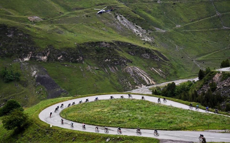 Stage 9 of the 108th Tour de France; the pack between Cluses and Tignes - Anne-Christine Poujoulat/Getty