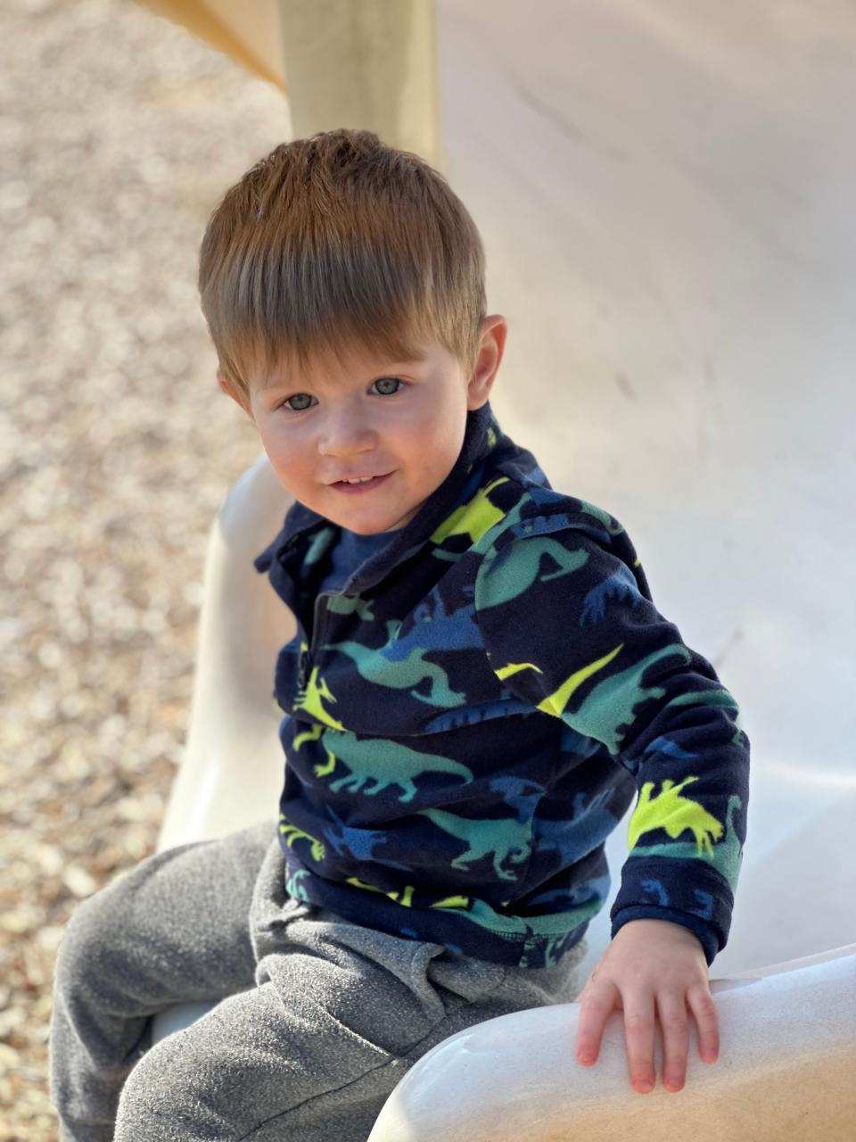 Sutton Eggeman, 2, was the subject of a statewide Amber Alert after the pickup truck he was sleeping in was stolen from outside a Dollar General store in Marshallville in northeast Ohio. The male suspect was later arrested in Akron and the boy was recovered safely.