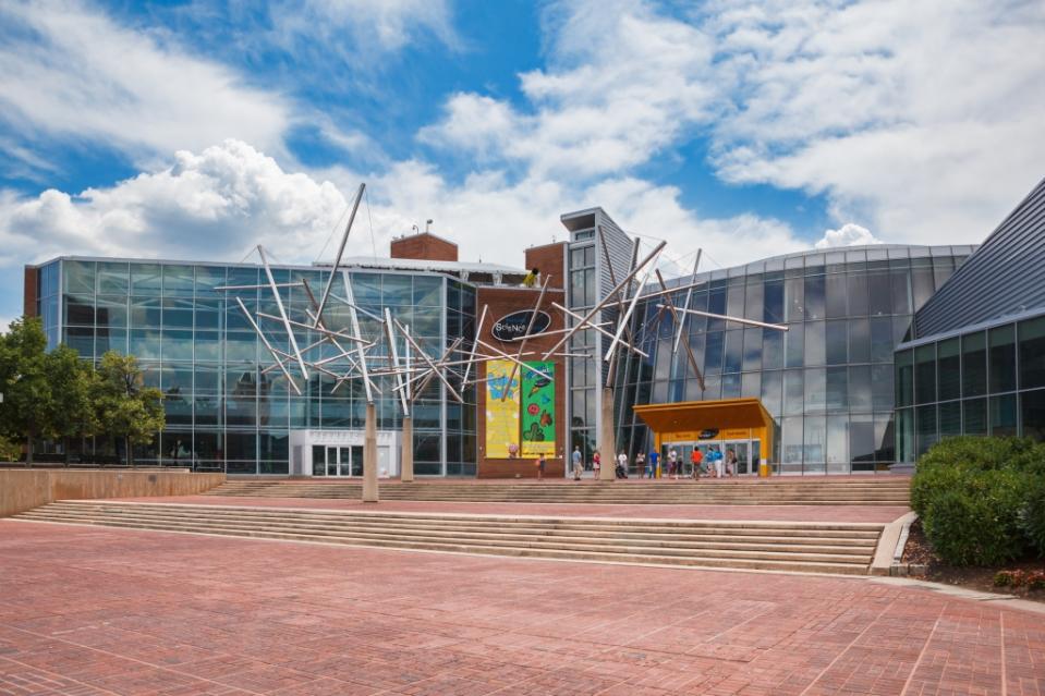 Exterior view of the Maryland Science Center at the Baltimore Inner Harbor via Getty Images