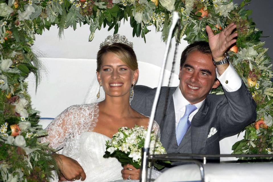 Nicolás de Grecia y Tatiana Blatnik el día de su boda