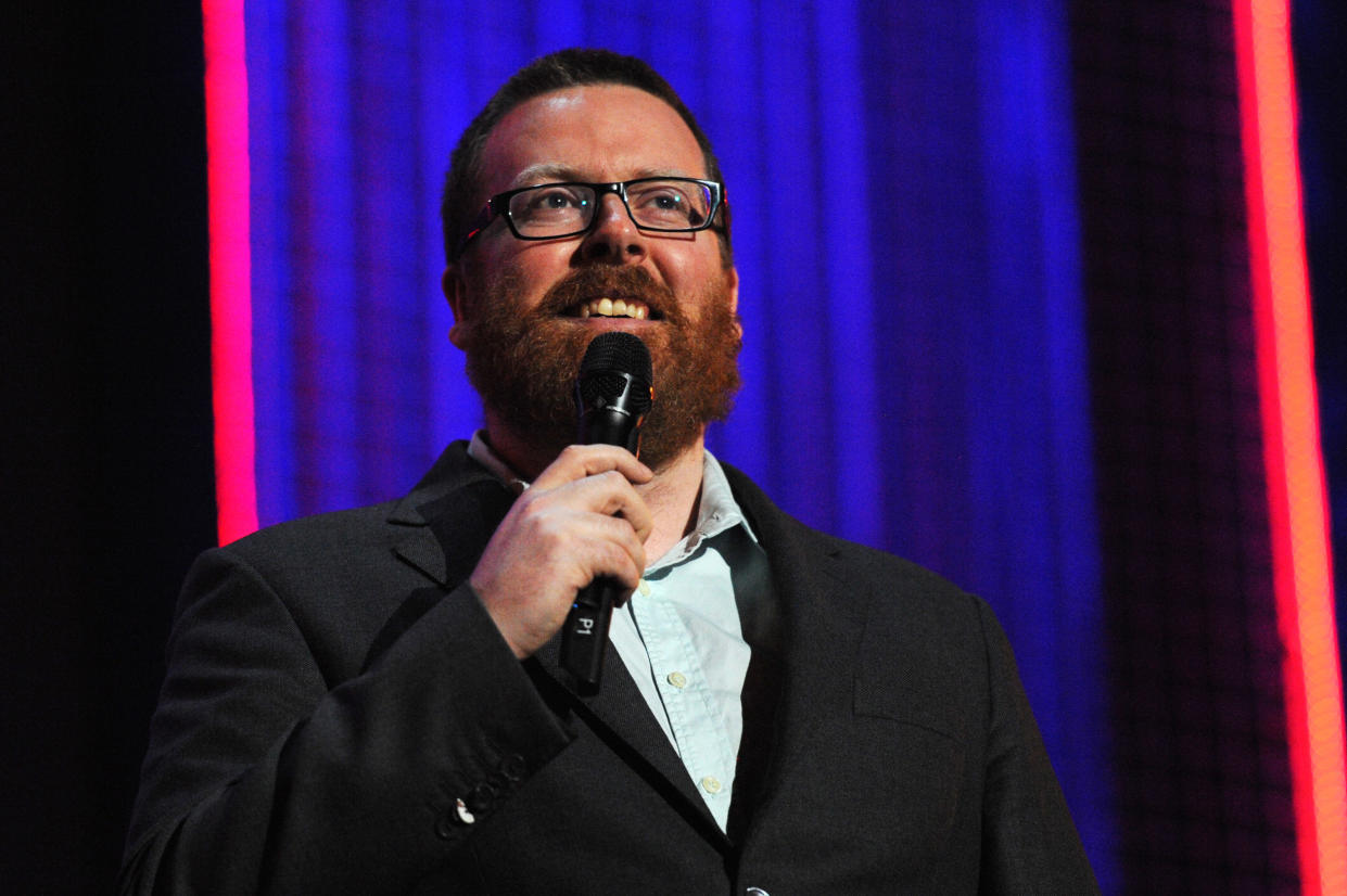 LONDON, ENGLAND - MARCH 06:  Frankie Boyle performs onstage for 'Give It Up For Comic Relief' at Wembley Arena on March 6, 2013 in London, England.  (Photo by Dave J Hogan/Getty Images)