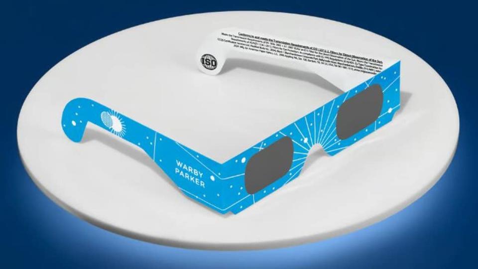 <div>Photo of eclipse glasses from Warby Parker website</div>