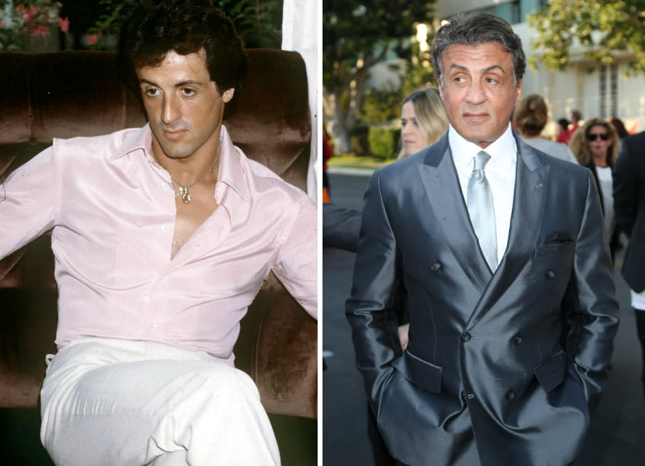 Y es que es algo que le ocurre cada vez a más hombres famosos. No hay más que ver a Sylvester Stallone. Aunque con el paso del tiempo no ha perdido sus músculos, en su frente, sus párpados, sus mejillas o su mandíbula queda clara su afición por el bisturí y no con demasiados buenos resultados. (Foto de Kypros/GP/Star Max/GC Images/Getty Images).