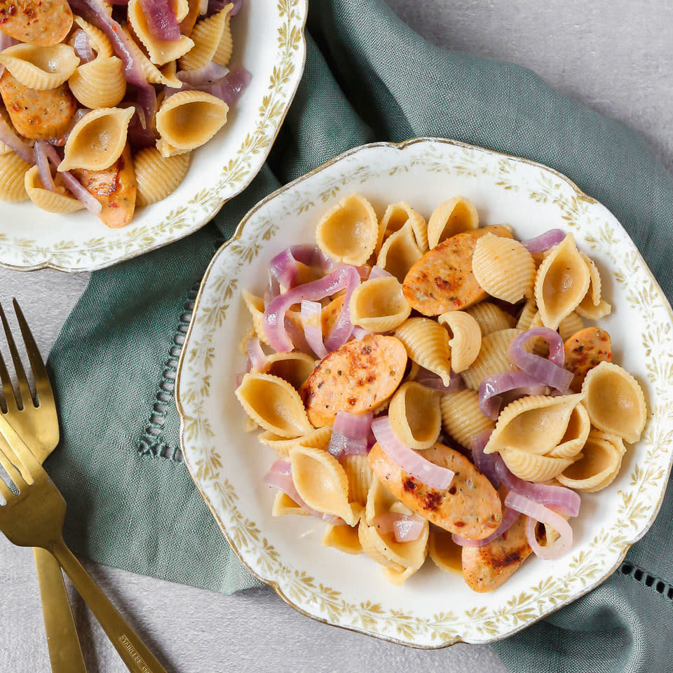 Chicken Sausage & Onion Pasta