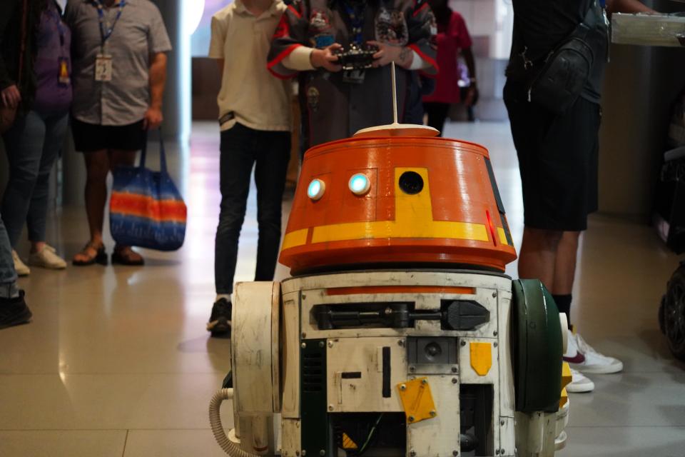 A "Star Wars" droid appears at IndigiPopX 2023. IndigiPopX 2024 is set for April 12-14 at First Americans Museum in Oklahoma City.