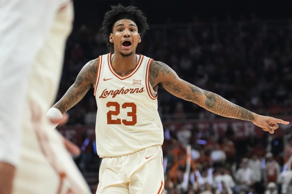 Texas forward Dillon Mitchell was a five-star recruit coming out of high school and considered the NBA G League for developmental prospects eyeing the NBA draft. He has started 70 of a possible 71 games at Texas. "Being in March Madness, every kid dreams of that," he said. "And the people you meet can help you farther than just basketball."