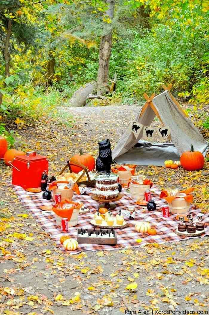 Black Cat Halloween Picnic