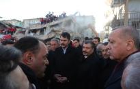Turkish President Erdogan visits eastern city of Elazig hit by an earthquake