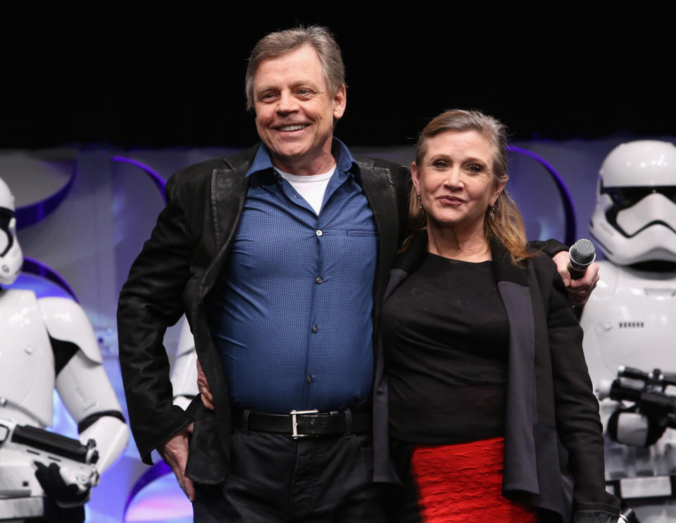 Mark Hamill starred opposite Carrie Fisher in four <i>Star Wars</i> films. (Photo: Jesse Grant/Getty Images for Disney)