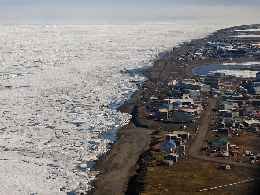 Alaskan village.