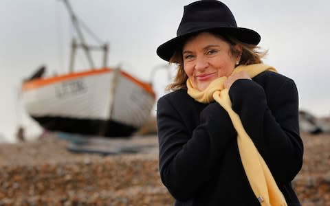 Actress Diana Quick pictured on Aldeburgh Beach, Suffolk - Credit: Rii Schroer/The Telegraph