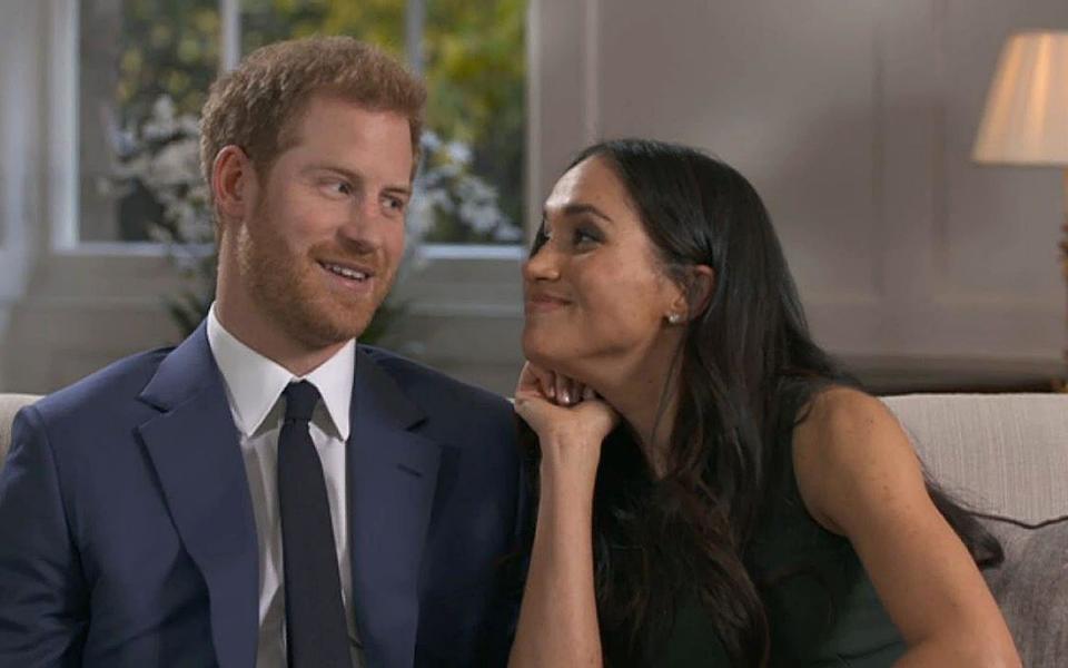 The Duke and Duchess of Sussex in their engagement interview - BBC