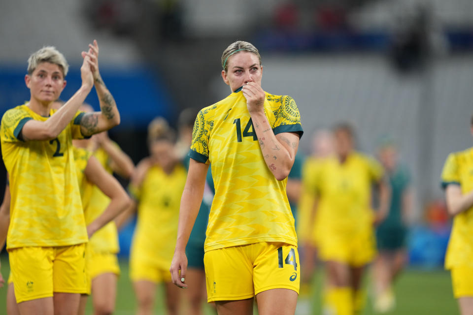 Alanna Kennedy in tears at the Olympics.