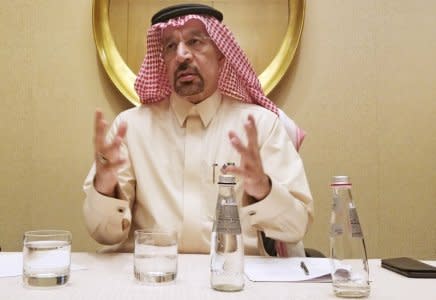 Saudi Arabian Energy Minister Khalid al-Falih speaks during an interview in Washington, DC, U.S. March 22, 2018.  REUTERS/Valerie Volcovici