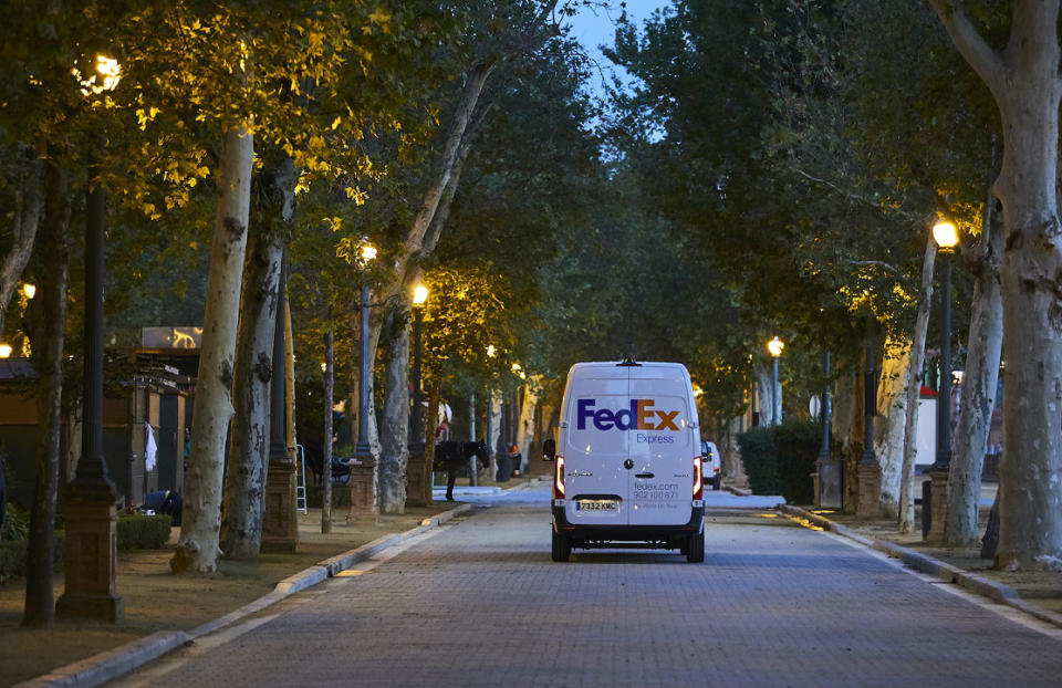 FedEx delivery truck