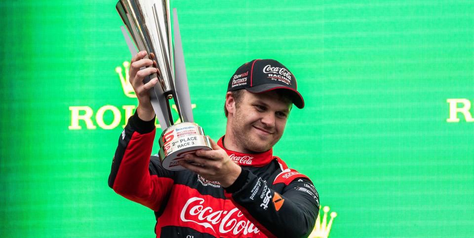 melbourne, australia march 30 brodie kostecki driver of the 99 eboost mobile racing chevrolet camaro during race 1 of the beaurepaires melbourne 400, part of the 2023 supercars championship series at albert park grand prix circuit on march 30, 2023 in melbourne, australia photo by daniel kaliszgetty images