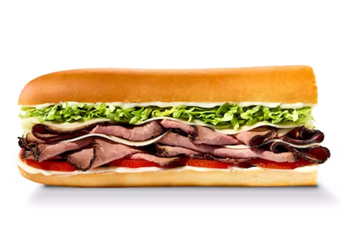 Jimmy John's Hunter’s Club #10: Double Roast Beef & Provolone, Lettuce, Tomato & Mayo