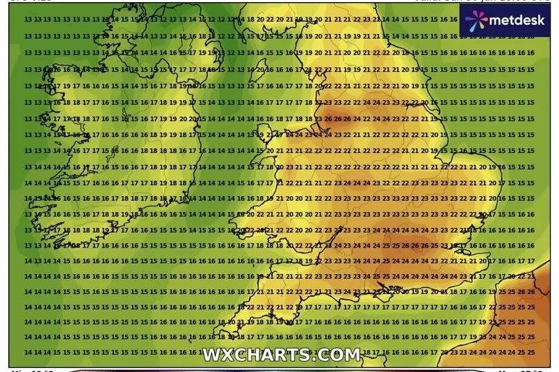 Temperatures are looking to finally increase over the coming weeks, with a particularly balmy weekend forecast at the end of June.