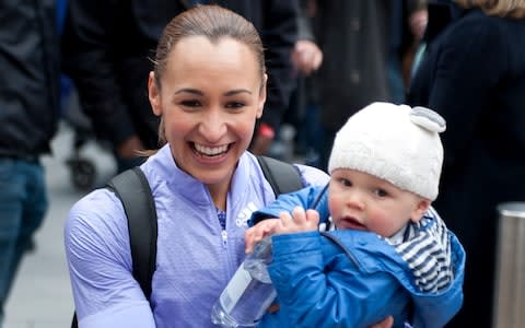 Jessica Ennis-Hill with her son Reggie in 2013 - Credit:  Russell Hart/Focus Images Limited